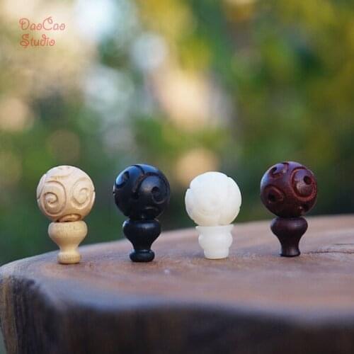 Wood Guru Beads 4 Color Carved Crul Ring , Wooden Loose Mala Beads Japa Mala Bracelet Jewellry Findings DIY Accessories