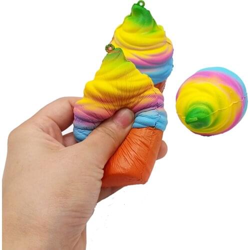 Fidget Toys Stress Reliever Toys Squishy Scented Rainbow Fudge Ice Cream Slowly Rising Childrens Toy Decompression Toy