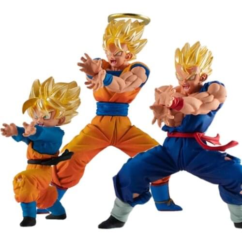 Bandai Genuine Gashapon Toys Dragon Ball Super VS17 Son Goku Son Gohan Son Goten Broli Action Figure Model Toys Boy Gifts