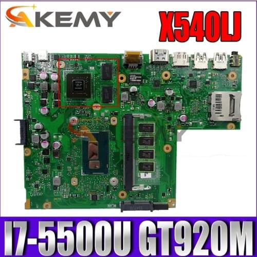 KAkemy X540LJ Laptop motherboard for ASUS VivoBook F540LJ F540LA A540LJ A540L original mainboard 4GB-RAM I7-5500U GT920M