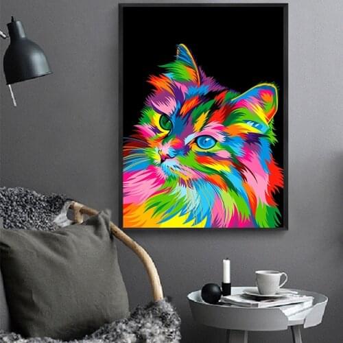 Colorful Animals Canvas Painting Pop Lions Wall Art Quadro Posters Wall Prints Painting Fashion Wall Decor Art for Living Room