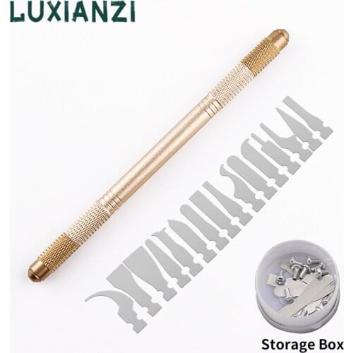 LUXIANZI Non-Slip Metal Scalpel Knife Blades PCB Phone Computer Screen Disassembly Pry Repair Hand Tools Cutter Paper Knife Kit