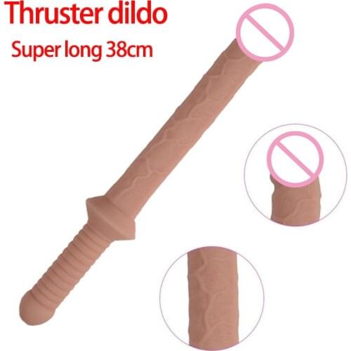 Soft Huge Dildo Handle Design Flesh Penis Flexible Realistic Dildo Cock Female Masturbation Thruster Adult Sex Toys
