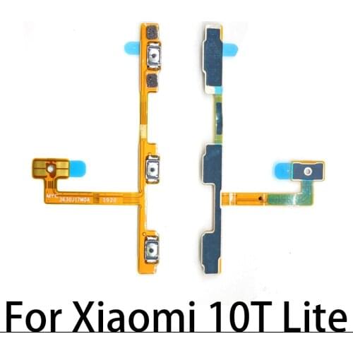 New Volume Button Power Switch On Off Button Flex Cable For Xiaomi Mi 10T Lite Replacement Parts