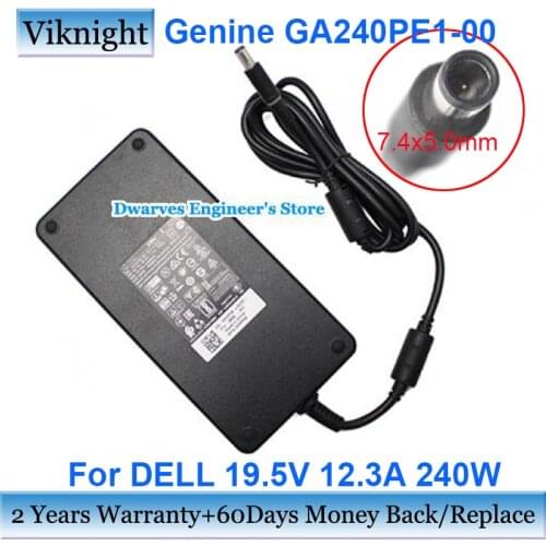 Genuine GA240PE1-00 19.5V 12.3A 240W AC Adapter Charger DA150PM100-00 For DELL ALIENWARE M17X M6600 17 R3 R4 M4700 M6700