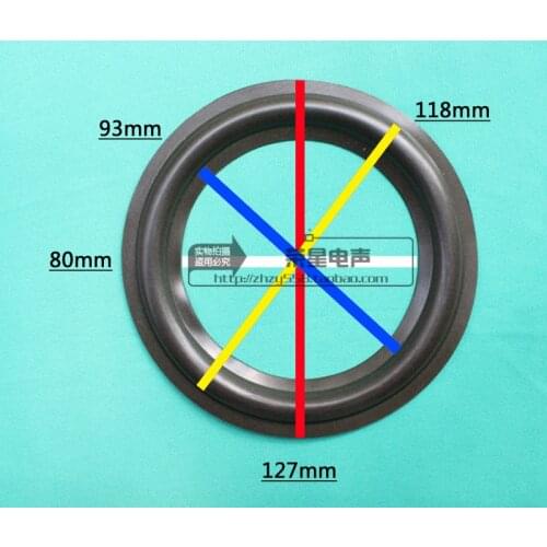 2 pcs New 5" 5 inch HIVI woofer Bass loudspeaker speaker surround repair foam 80mm L1: 93mm L2: 118mm 127mm