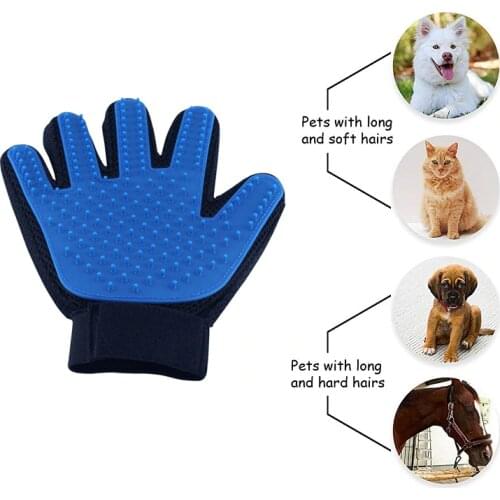 2020-A1 Pet Glove Cat Grooming Glove Cat Hair Deshedding Brush Gloves Dog Comb for Cats Bath Clean Massage Hair Remover Brush