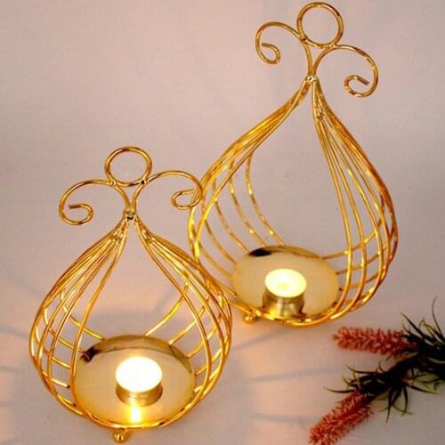 Candle Holders Creative Metal Candle Holders Dinner Table Desk Props Furniture Wedding Iron Home Decoration Accessories Light