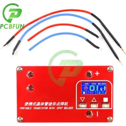 Portable Mini Transistor Spot Welder 18650 Battery Pack Spotwelder Machine 4 MOSFET 12V LCD Screen Digital Display