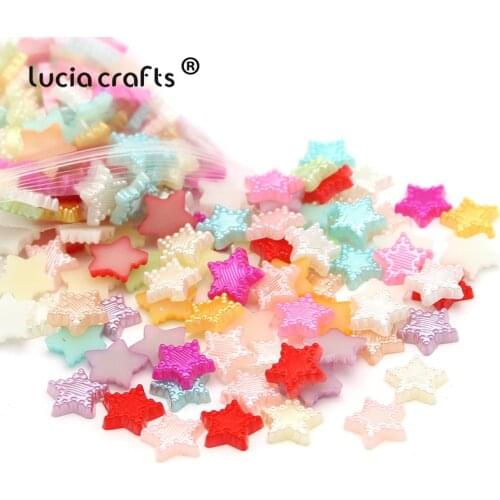 SALE 10mm Star Imitation Pearls Flat Back For DIY Scrapbooking Kid Art Accessories F0305