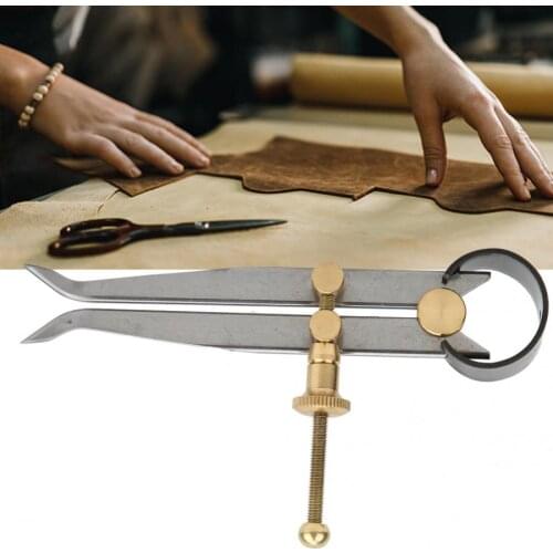 Spring Divider Caliper Heat Quenched Spring Divider Carbon Steel Brass Flat Leg Inside Spring Caliper for Scribing