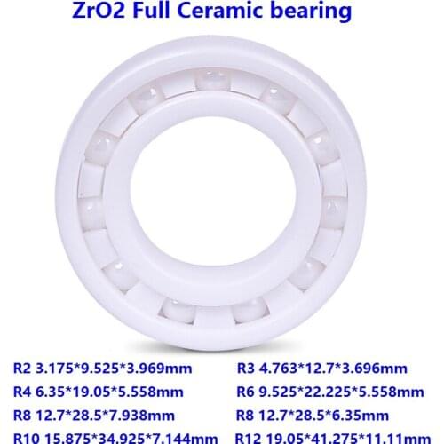 R2 R3 R4 R6 R8 R10 R12 High quality Zirconia Ceramic ball bearings ZrO2 Full Ceramic bearing