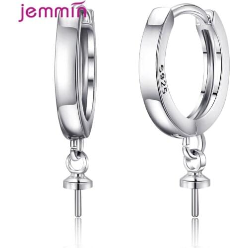 Novelty Women Girls Real 925 Sterling Silver Earring Small Huggie Round Loops Hoop Earring for Jewelry Making Oorbellen Gifts