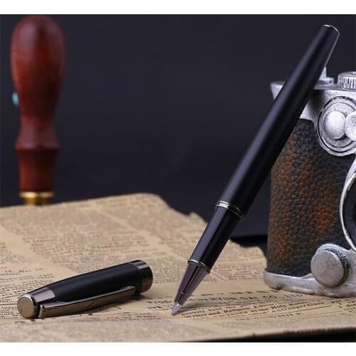 Picasso 920 Vintage Matte Black Roller Ball Pen Pimio Metal Financial Pen For Office & Home Writing Pen No Gift Box