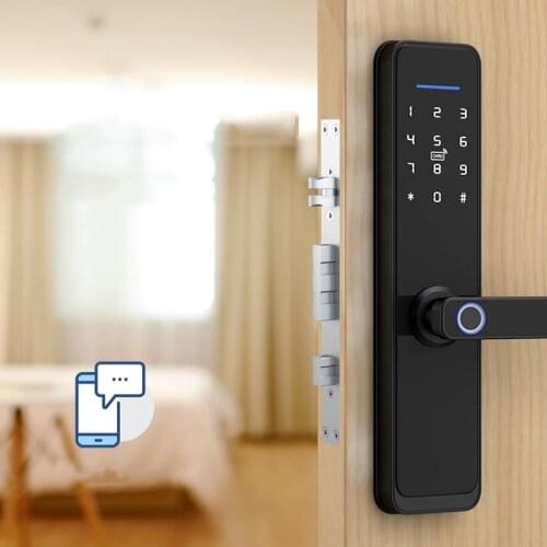 Smart Electronic IC Card Door Lock Tuya APP Code Touch Screen Keypad Deadbolt Entrance With Fingerprint IC Card Password