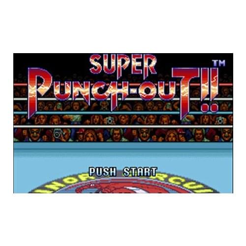 Super Punch-Out!! NTSC Version 16 Bit 46 Pin Big Gray Game Card For USA Game Players