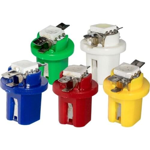 500pcs T5 B8.5D Led Bulbs Car Board Instrument Panel Lights Wedge B8.5 5050 SMD Auto Gauge Dashboard Side Interior Lamp 12V