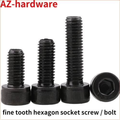 Grade 12.9 fine tooth hexagon socket screw / bolt m6m8m * 1.0/1.25/1.5 teeth 10Pcs