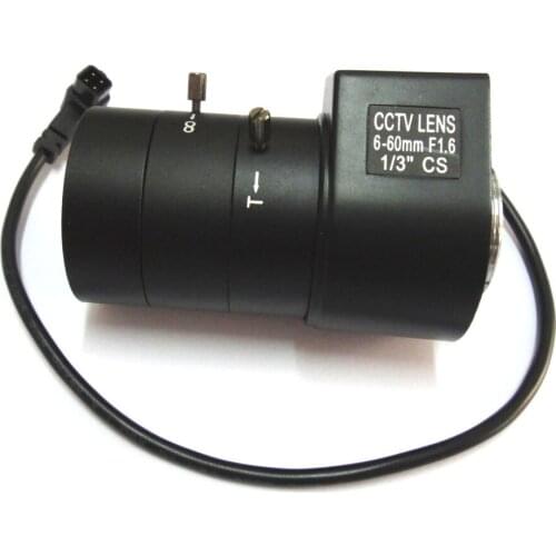 X2pcs 1/3" CS IR 6-60mm CCTV Lens Aperture Vari-Focal Auto Iris for camera