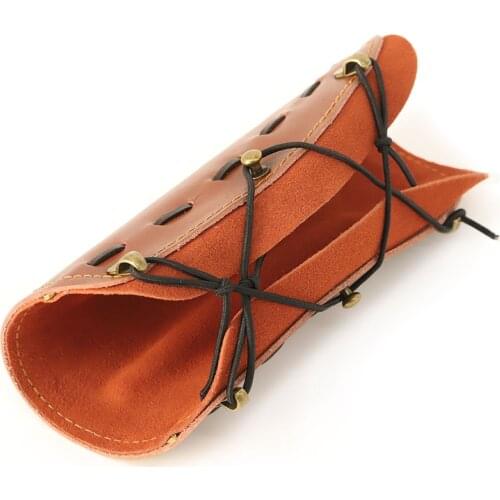 Cowhide archery Arm Guard Protection Genuine Leather Adjustable Arm protection Bow Accessory Protection Safe Strap Armband