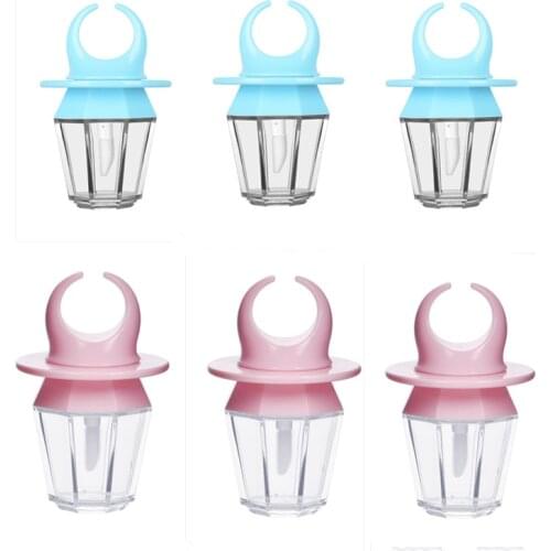 1pcs 8ml Novelty Blue Empty Lip Gloss Tubes Creative Feeding Bottle Shape Lip Glaze Vials With Rubber Inserts Dropshipping