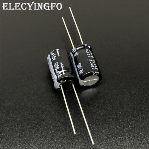 10Pcs/100pcs 1000uF 10V NICHICON HE Series 10x16mm Extremely Low Impedance 10V1000uF Aluminum Electrolytic Capacitor