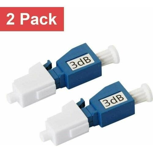 2-PACK LC/UPC Singlemode Fiber Optic Attenuator Male/Female 3-10dB
