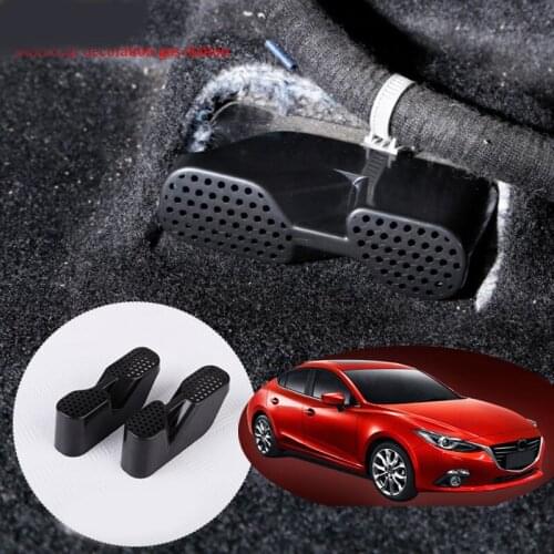 2017 2pcs Seat Rear AC Heat Floor Air Conditioner Duct Vent Outlet Grille Cover For Mazda 3 Axela 2014 2015 2016 2017 2018