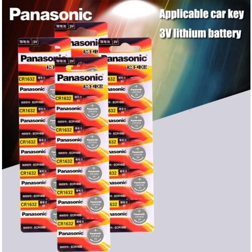20PCA Panasonic cr1632 button cell coin battery 3v watch remote control car keys DL1632 ECR1632 GPCE1632 lithium battery
