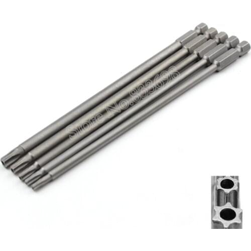 5PCS 150mm Lenght Magnetic Torx Screwdriver Bits Set Electric Screwdriver T10 T15 T20 T25 T30