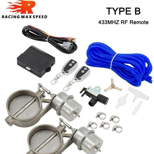 Exhaust Cutout Vacuum Pump Vacuum Valve Control Unit with 2pcs Exhaust Vacuum Control Solenoid Valve with remote Control