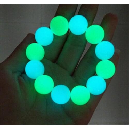 Natural luminous pearl bracelet luminous stone hand string meteorite fluorite luminous jewelry men and women lovers jewelry
