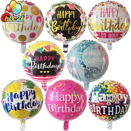 7pcs Foil Birthday Party Balloon Globos Multi Color Birthday Decorantion Helium Balloons Children Toy Party Decorations Supplies