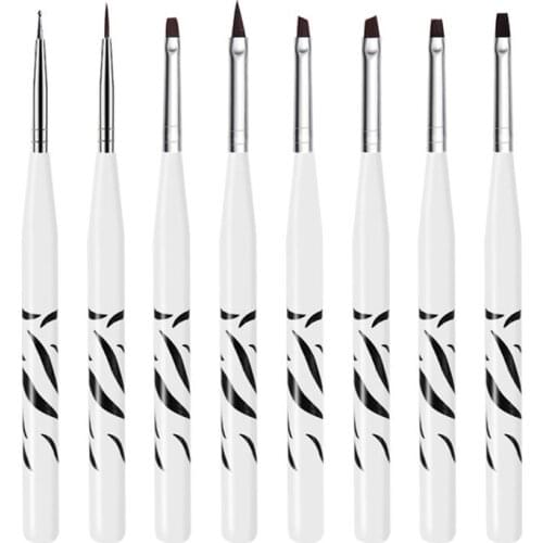 7/8/15Pcs/Set Nail Art Brushes Acrylic French Painting Brush Flower Design Stripes Lines Liner DIY Drawing Pen Manicure Tools