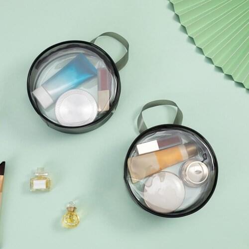 Cosmetic Pouch PVC Pouch Wash Toiletry Bag Travel Organizer Case Mujer Bolsas WaterProof Black Multi-function Makeup Storage Bag