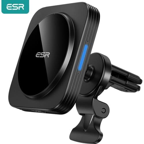 ESR for iPhone 12 Pro Max Car-Used Wireless Charger 7.5W Magnetic Wireless USB-C Port Car Adapter Mount Air Vent Magnet Stand