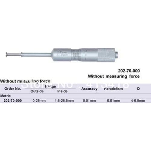 Groove Micrometers 0-25mm.0-1inch.202-70-000 Measuring slot micrometer