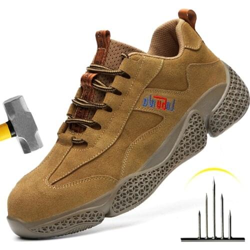 Fashion Safety Shoes Men Boots Indestructible Work Shoes Puncture Proof Work Boots Men Sneakers Steel Toe Shoes Safety Boots 46