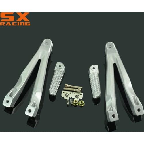 Motorcycle Silver Street Bike Rear Foot Pegs Pedal Footrest For YAMAHA YZFR1 YZF-R1 YZF R1 2004 2005 2006 2007 2008