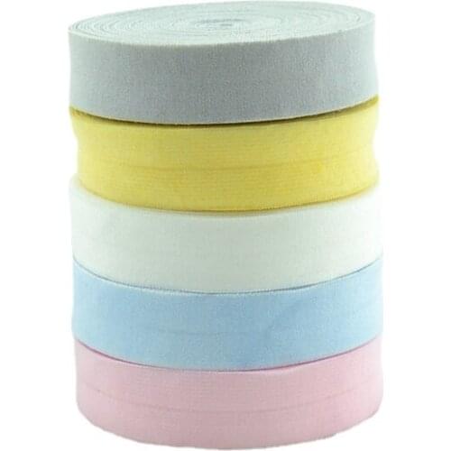 Solid Color Practical Comfortable Soft Elastic Foldable Edge Banding By The Yard For Garment Sheet Accessories Material