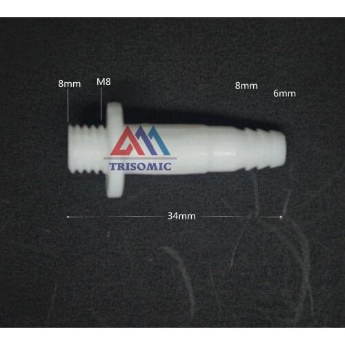 6mm-M8 Straight Connector Plastic pipe Fitting Barbed Connector with thread Material PE Joiner Fitting Aquarium Fish Tank