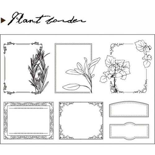Plant frame Transparent Clear Silicone Stamp/Seal for DIY scrapbooking/photo album Decorative clear stamp A1296