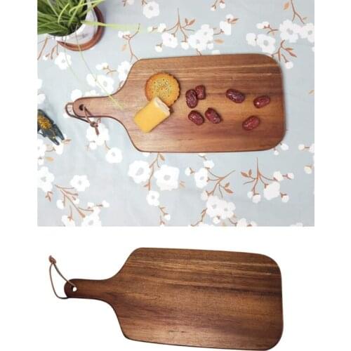 Acacia Wood Cutting Board with Handle Wooden Kitchen Chopping Board for Meat