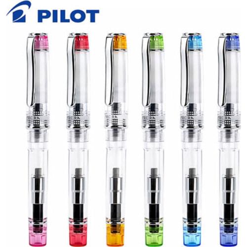 PILOT Fountain Pen FPRN-350R PRERA Transparent Pen M/F Nib With Rotary Inking Device School Office Writing Supplies 1 Pcs