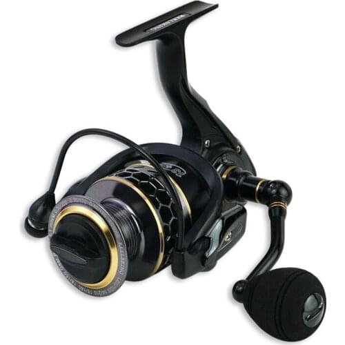 5.1:1 Gear Ratio CNC Machined Fishing Reel Aluminum Handle Spinning Reel 2000-7000 Long-casting Reel Fishing Tackle