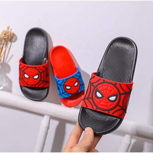 2021 Marvel Spiderman Spring Summer Sndals Slippers Anime Spiderman Home Shoes for Kids Boys Children Indoor House Kids Shoes