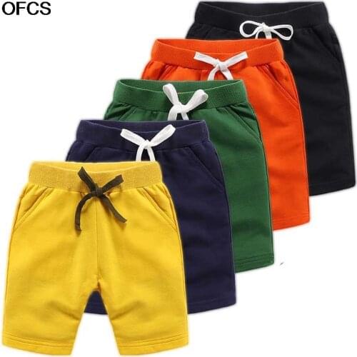 Boy Casual Shorts Children Summer Shorts Cotton Elastic Waist Shorts For Girls Sports Pants Toddler Panties Kids Beach Clothes