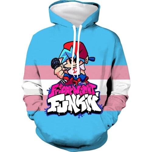 Anime Friday Night Funkin Cosplay 3D Print Hood Hoodie Sweatshirt Jacket Coat Pullover
