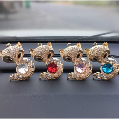 Diamond Fox 2 Perfume Decoration Car Air Outlet Clip Air Freshener Car Interior Car Aroma Diffuser Car Accessories Pink Car