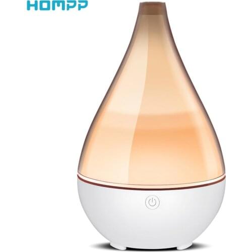 Vase Shaped Essential Oil Diffuser,Cover Cool Mist Humidifier Ultrasonic Aromatherapy Diffusor Unique Waterless Auto off 200ml